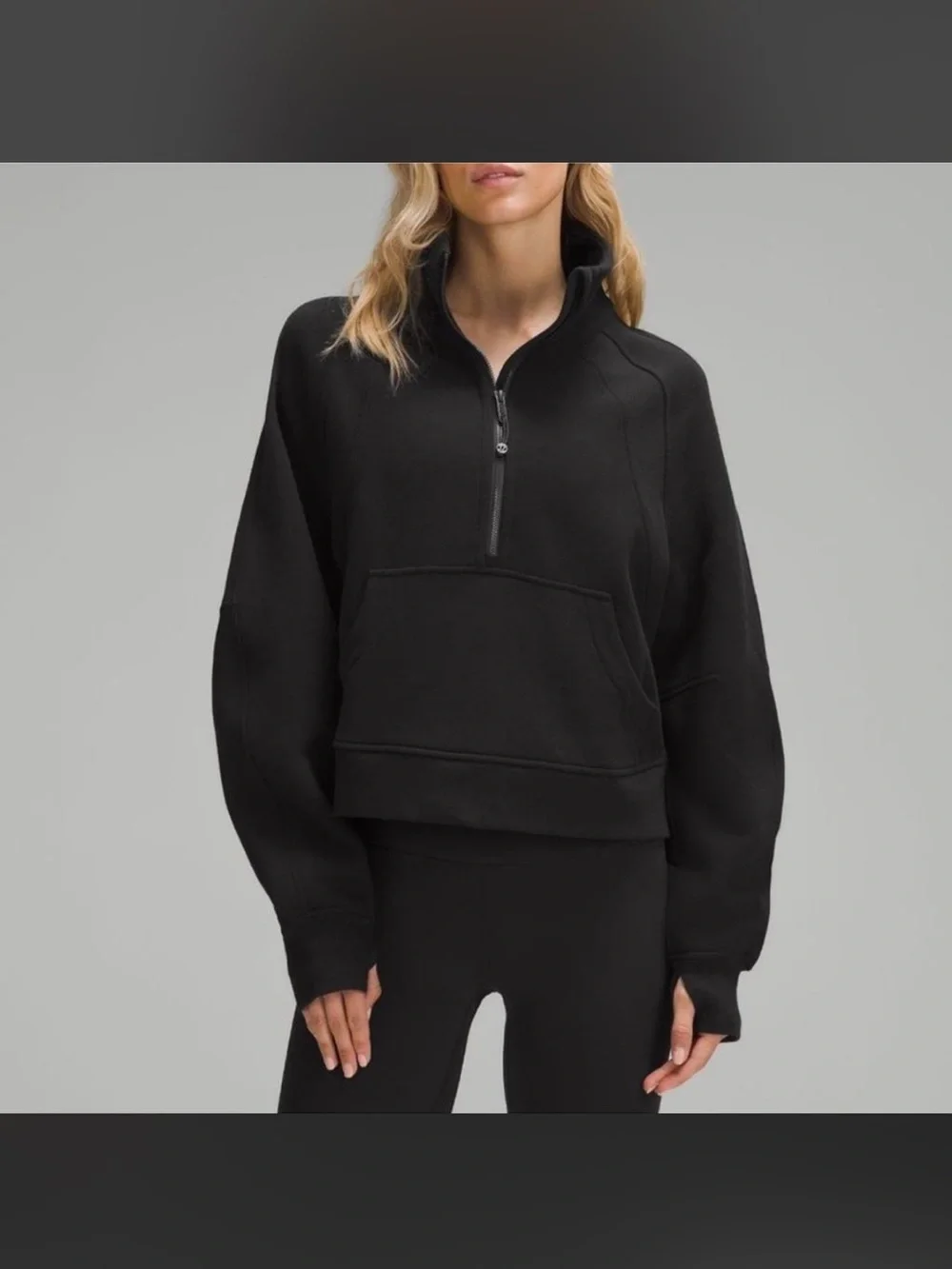 black cropped lululemon scuba